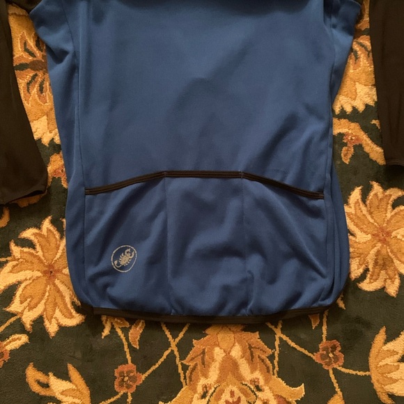 🚴♂️CASTELLI BLUE & BLACK LONG SLEEVE BACK POCKET CYCLING JERSEY - SIZE L 🚴♂️ - Picture 9 of 11